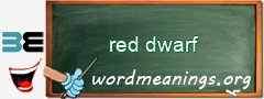 WordMeaning blackboard for red dwarf